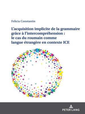 cover image of L'acquisition implicite de la grammaire grâce à l'intercompréhension